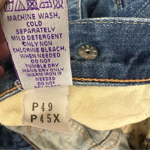 PRPS Men's wide leg distressed button fly jeans Size 38 - Picture 10 of 11